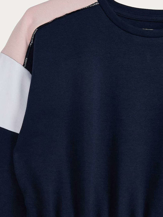 Kinderkleid Mädchenkleider Langärmelig Marineblau