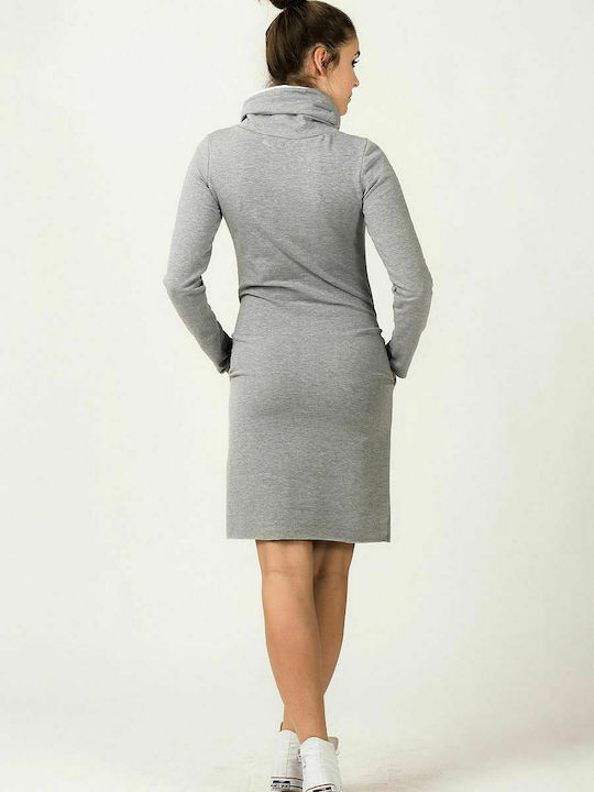 Tessita Kaja Mini Kleid Rollkragen Gray 93558