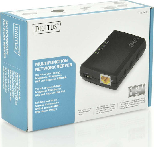 Digitus DN-13020 Принт сървър Етърнет / USB