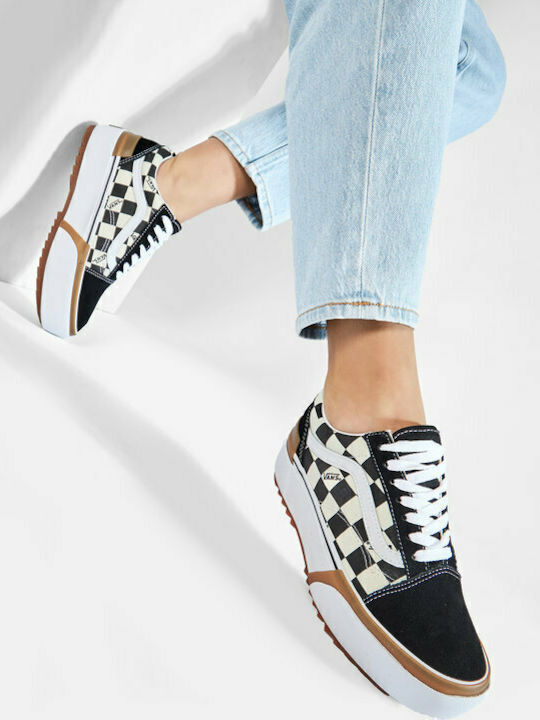 Old Skool Checkerboard Flatforms Sneakers Multi / True White