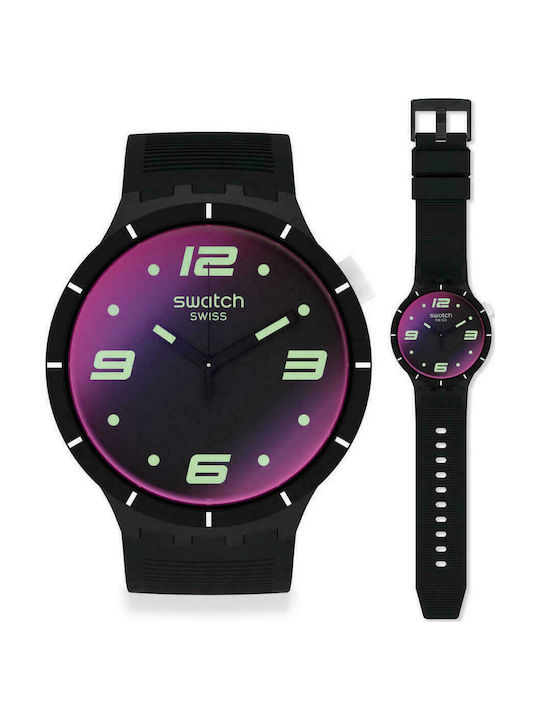 Swatch Big Bold Ρολόι Solar με Καουτσούκ Λουράκι