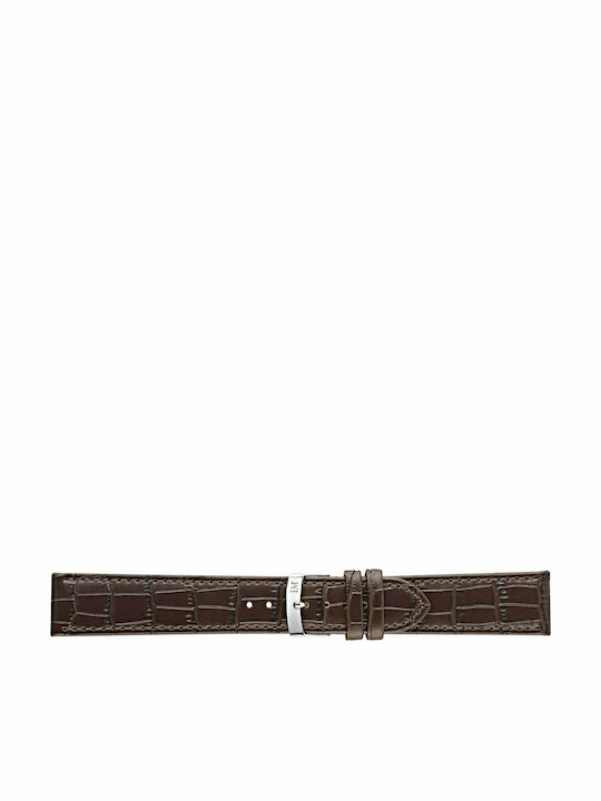 Morellato Juke Δερμάτινο Λουράκι Καφέ 18mm