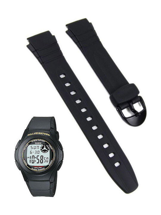 Casio Πλαστικό Λουράκι Μαύρο 18mm