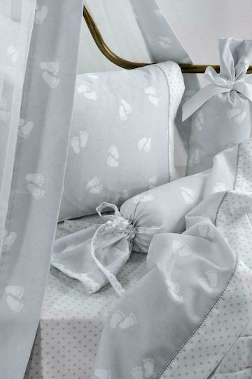 Down Town Home Baby Sheets Set Crib Cotton Satin White 125x175cm 3pcs