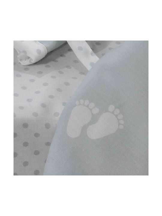 Down Town Home Baby Sheets Set Crib Cotton Satin White 125x175cm 3pcs
