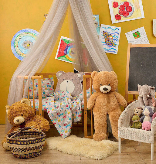 Cokitex Baby Text Baby Sheets Set Crib Cotton Multicolored 120x160cm 3pcs