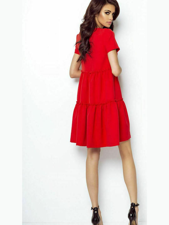 Ivon 214 Summer Mini Dress Red 116129