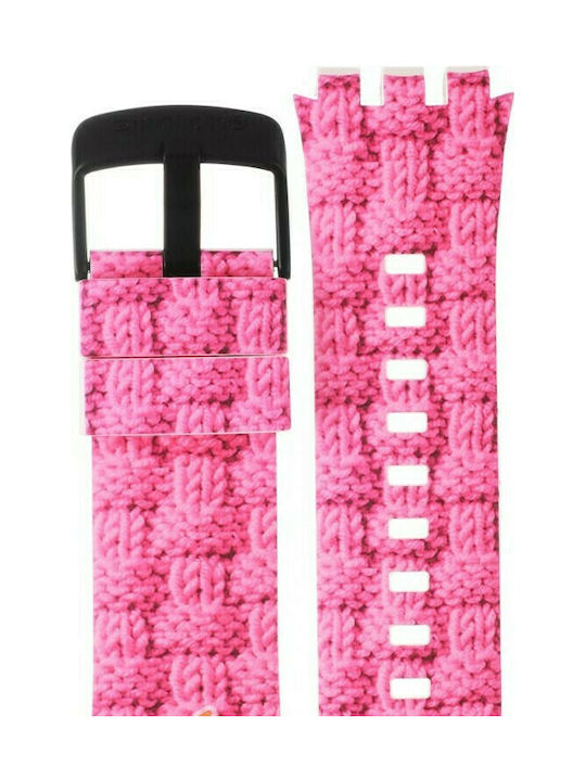 Swatch I Love Tricot Gummi-Armband Rosa 28mm