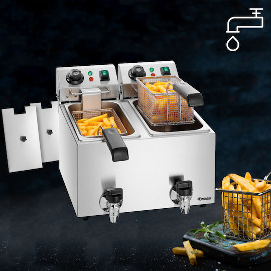 Bartscher Elektrische Fritteuse 4kW Kapazität 4Es 40x53x34cm Snack II Plus