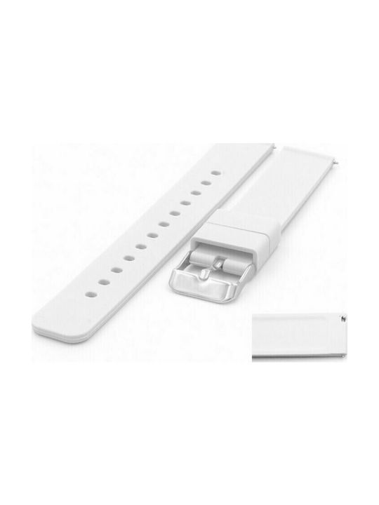 Diloy Straps Rubber Strap White 18mm