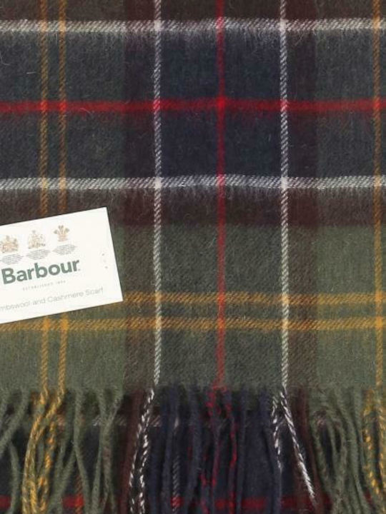 Men's Wool Scarf Green Tartan USC0001-TN11