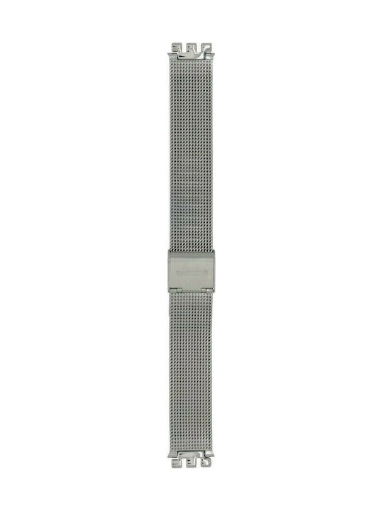 Swatch Skinmesh Metallic-Armband Silber 17mm