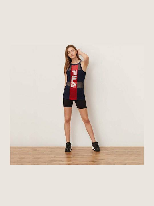 Bobbi Women's Athletic Blouse Sleeveless Navy Blue