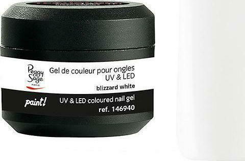 Peggy Sage Coloured UV & LED Gel Falsche Nagelgel Blizzard Weiß 5gr