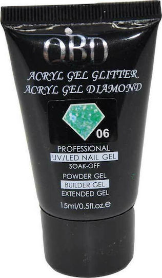 QBD Acrygel Νυχιών Glitter 06 Πολύχρωμο 15ml