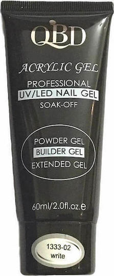 QBD 1333-02 Acrygel Νυχιών White 60ml