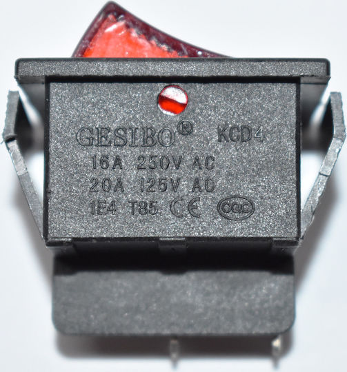 ForAll On-Off switch Rocker with Lighting Red 1pcs