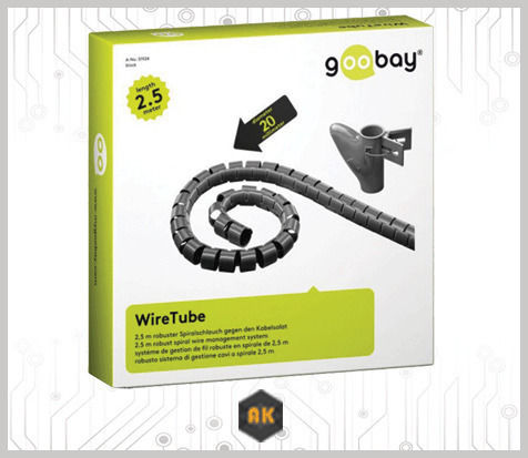 Goobay Καλώδια Spiralschläuche 20mm 2.5m Schwarz 1Stück