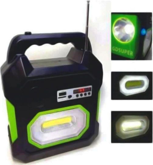 GDLite Autonomous Solar Lighting System GD-15 Super with Speaker , Light System , Radio , Flash Light & Charger