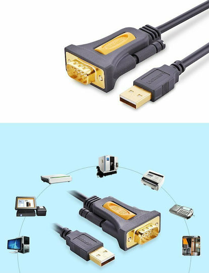 Ugreen Καλώδιο USB-A σε RS232 9-pin male 2m (20222) 1τμχ