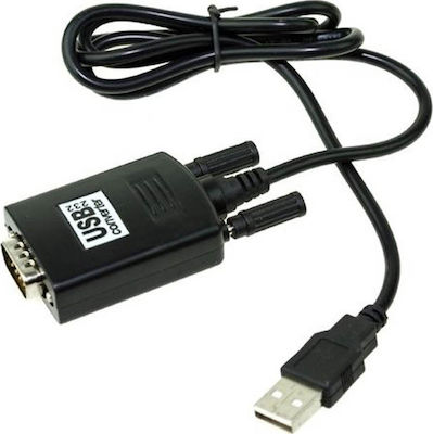 De Tech Cablu USB-A la RS232 cu 9 pini de sex masculin 1m (18029) 1buc