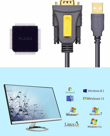 Ugreen Cable RS232 9-pin male to USB-A 1m (20210) 1pcs
