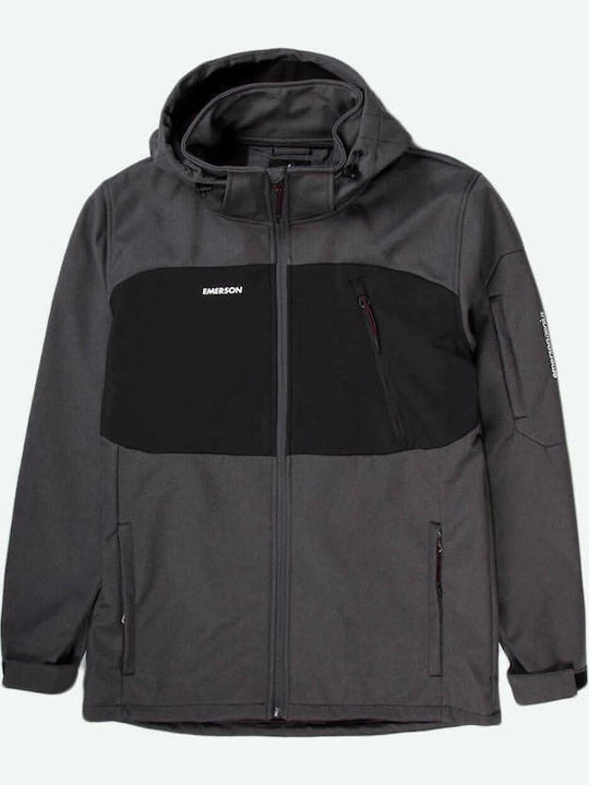 Winter Jacket Softshell Waterproof and Windproof Grey / Black