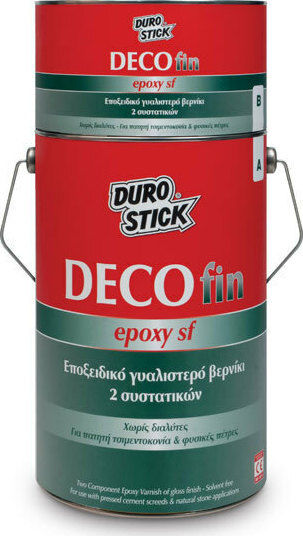Durostick 2 Decofin Epoxy Sf Βερνίκι Επιφάνειας 2 Συστατικών Άχρωμο Γυαλιστερό 750gr