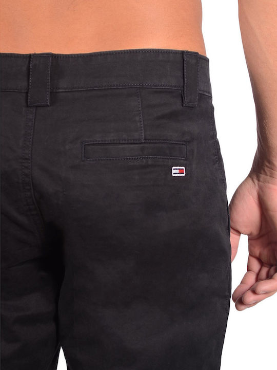 Scanton Trousers Chino Elastic in Slim Fit Black