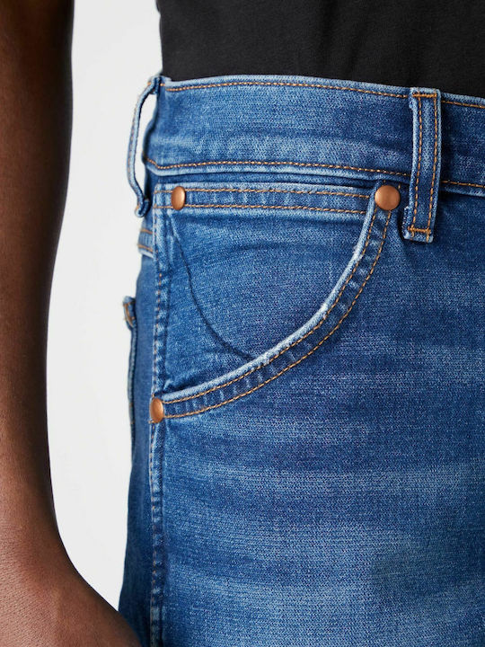 Western Ανδρικό Παντελόνι Τζιν με Slim Straight Εφαρμογή Μπλε