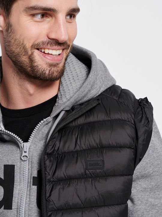 Ärmellos Jacke Puffer Schwarz