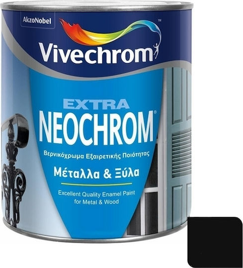 Vivechrom Цвят на лака Разтворимо Extra Neochrom 0.75лт Черно Блестящ