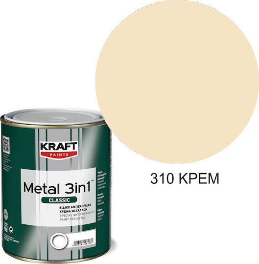 Kraft Цвят на лака Инхибитор на корозията Разтворимо Metal 3IN1 0.75лт Крем Блестящ