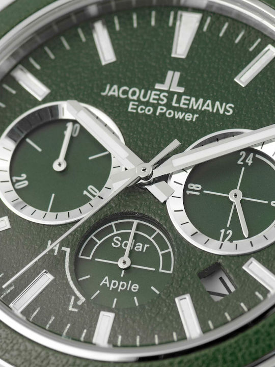 Jacques Lemans Eco Power Ρολόι Solar με Μεταλλικό Μπρασελέ Jacques Lemans Eco Power Ρολόι Solar με Μεταλλικό Μπρασελέ