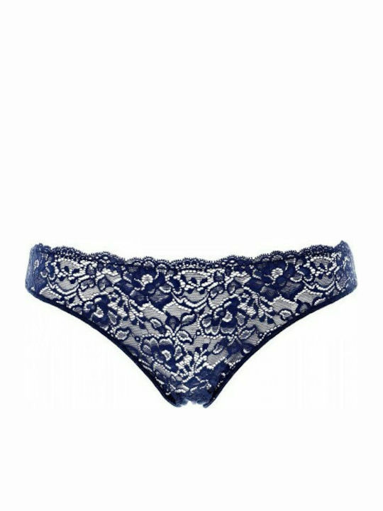 Cotonella Cotton Women's Brazil 2Pack with Lace Blue