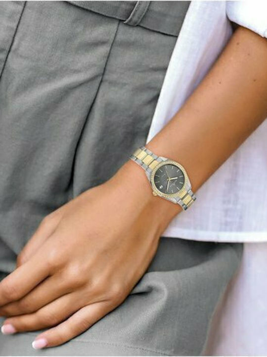 Jacques Lemans Derby Ρολόι Μπαταρίας με Μεταλλικό Μπρασελέ Jacques Lemans Derby Ρολόι Μπαταρίας με Μεταλλικό Μπρασελέ