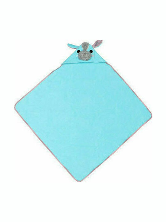 Zoocchini Baby Hooded Towel with Hooded Dog Light Blue 77x77cm