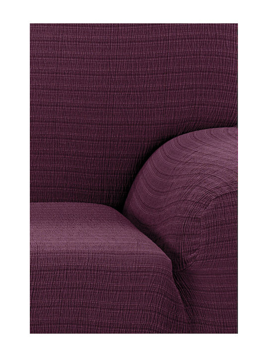 Mc Decor Akari Clam Elastic Cover for Two Seater Sofa Purple 1pcs