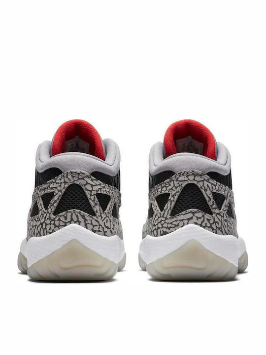 Air  11 Retro Low IE Herren Sneakers Black / Fire Red / Cement Grey / White