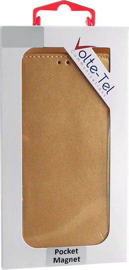 Volte-Tel Pocket Magnet Book Piele artificială Auriu (Redmi Note 5)