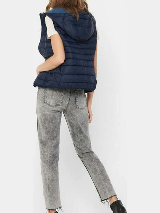 Women's Short Puffer Jacket for Winter with Hood Night Sky