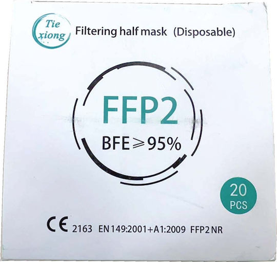 Tiexiong FFP2 Civil Protective Mask BFE >95% Protective Mask FFP2 Red 1pcs
