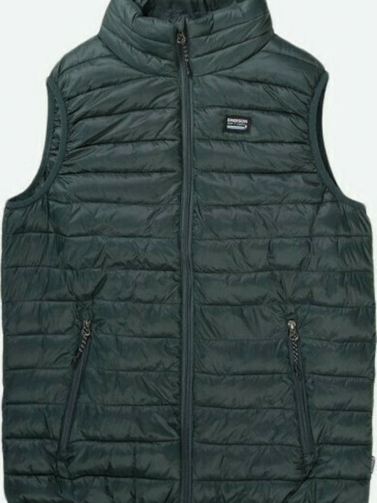 Ärmellos Winter Jacke Puffer Grün