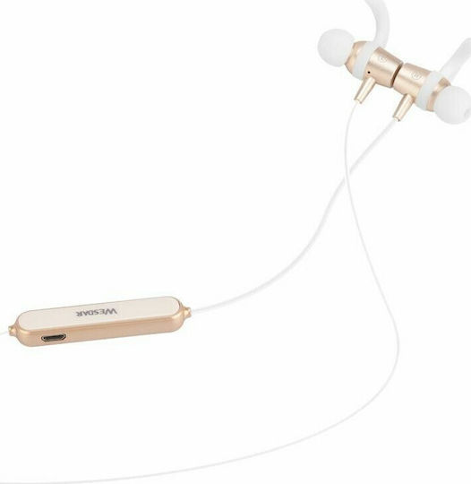 Wesdar R22 In-ear Bluetooth Handsfree Ακουστικά Λευκά