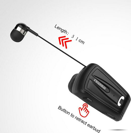 Fineblue F-V6 In-ear Bluetooth Handsfree Ακουστικό Πέτου Μαύρο