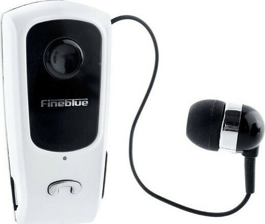 Fineblue F920 In-ear Bluetooth Handsfree Ακουστικό Πέτου Λευκό