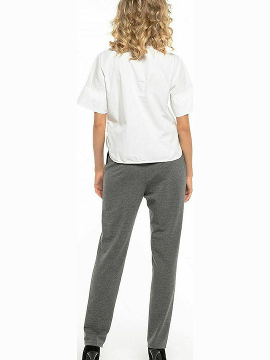 Tessita Women's Cotton Trousers Gray