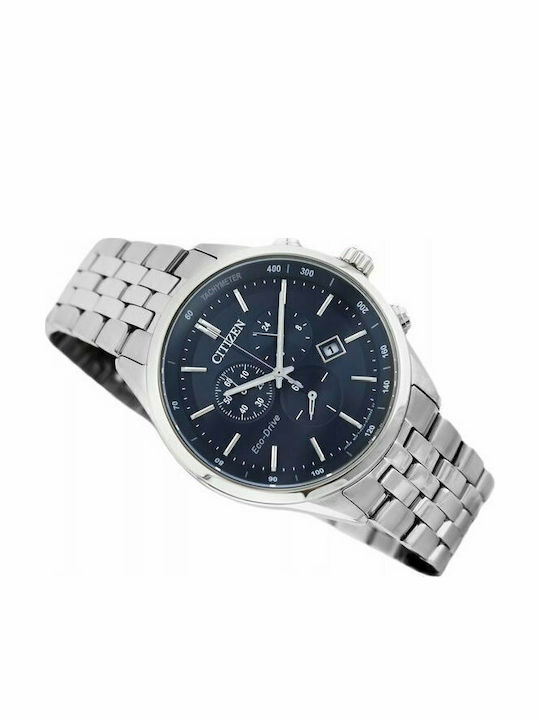 Citizen Men's Watch 42mm Chronograph Eco - Drive with Silver Metal Bracelet