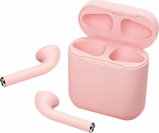 Inpods 12 Earbud Bluetooth Handsfree Ακουστικά με Αντοχή στον Ιδρώτα και Θήκη Φόρτισης Ροζ