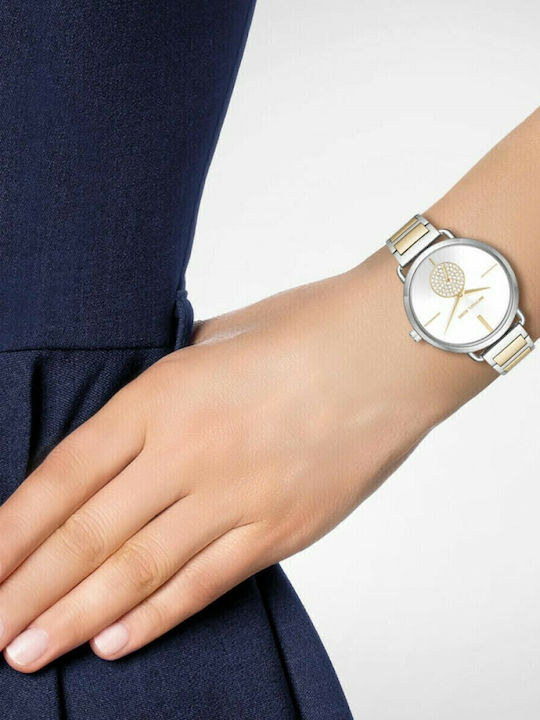 Michael Kors Portia Ρολόι Μπαταρίας με Μεταλλικό Μπρασελέ Michael Kors Portia Ρολόι Μπαταρίας με Μεταλλικό Μπρασελέ
